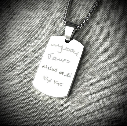 Self Fill Dog Tag Urn Pendant