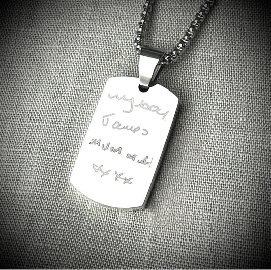 Self Fill Dog Tag Urn Pendant