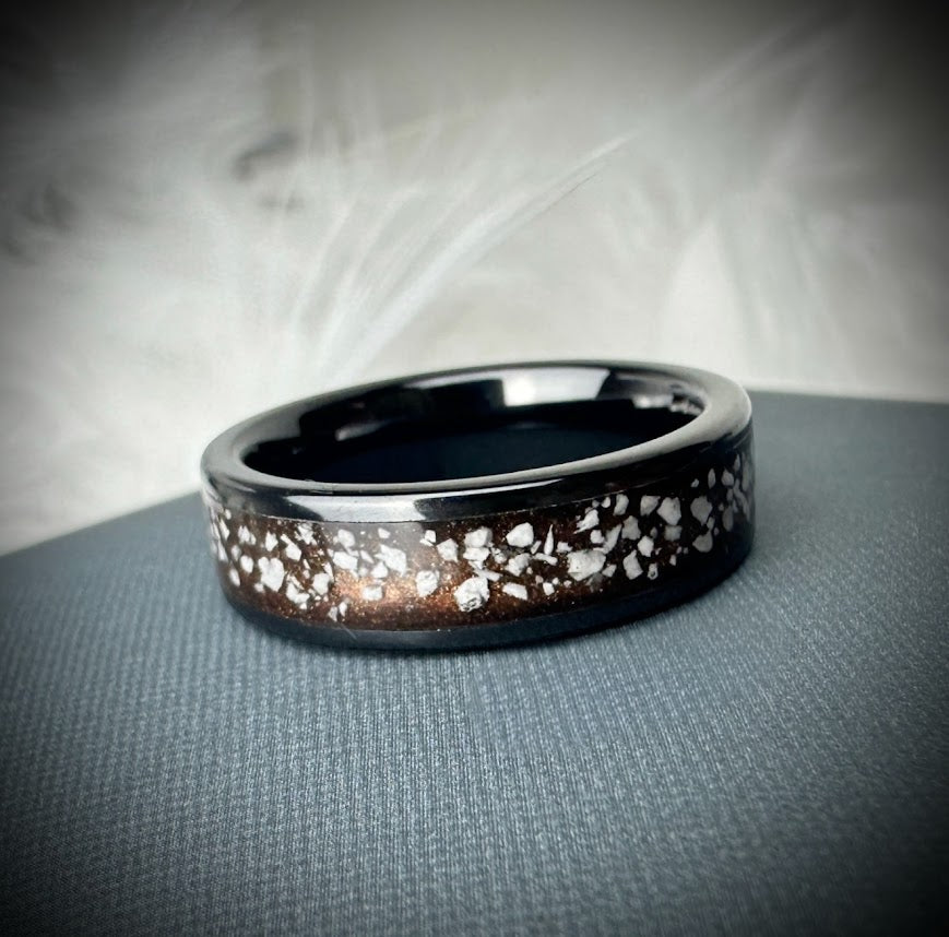 6mm Black Ceramic Band Ring
