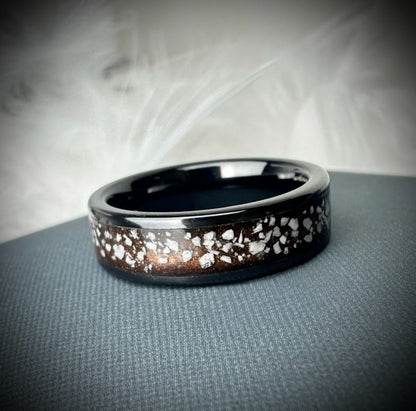 6mm Black Ceramic Band Ring