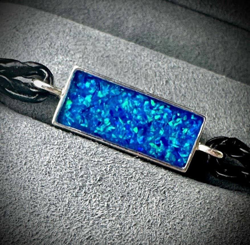 Leather Braided Silver Bracelet