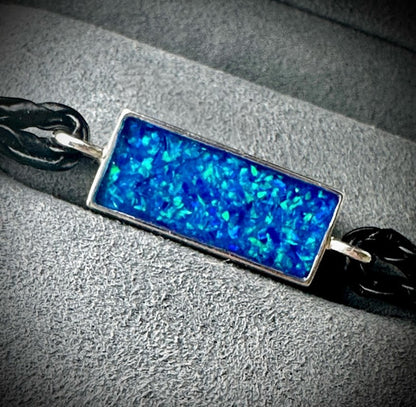Leather Braided Silver Bracelet