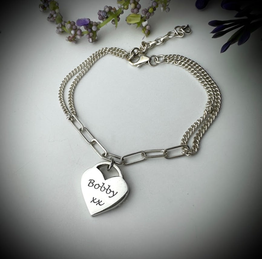 Linked to my Heart adjustable Bracelet