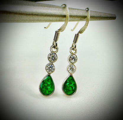 Diamante Teardrop Drop Earrings
