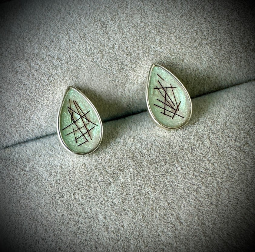 Teardrop Stud Earrings