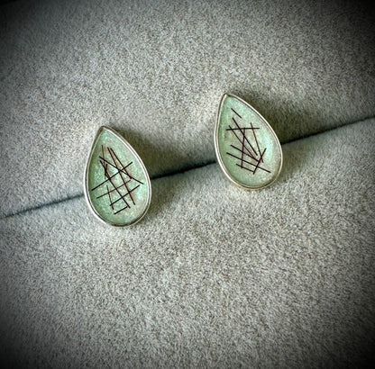 Teardrop Stud Earrings