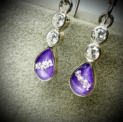 Diamante Teardrop Drop Earrings