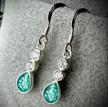 Diamante Teardrop Drop Earrings