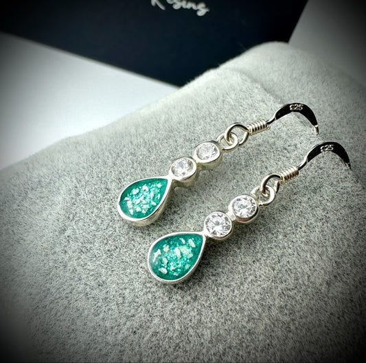Diamante Teardrop Drop Earrings