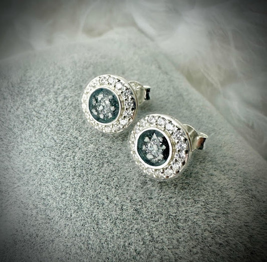 CZ Round Stud Earrings