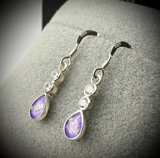 Diamante Teardrop Drop Earrings