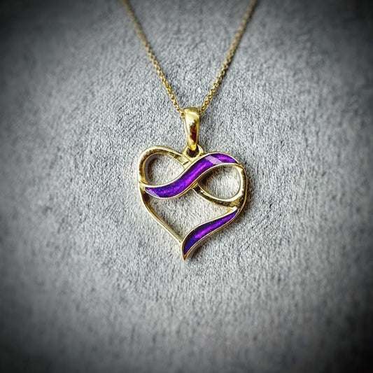 9ct Yellow Gold Heart Infinity Pendant