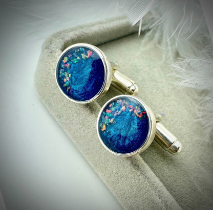 Round .925 Silver Cufflinks