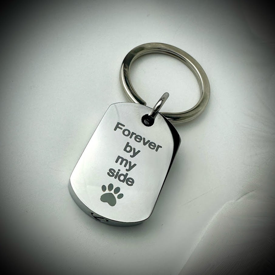 Self Fill Paw Urn Keyring