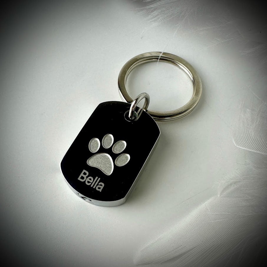 Self Fill Paw Urn Keyring