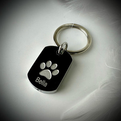 Self Fill Paw Urn Keyring