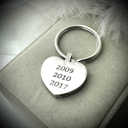 Self Fill Heart Urn Keyring
