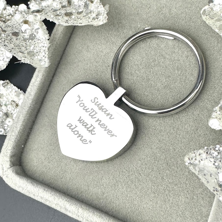 Self Fill Heart Urn Keyring