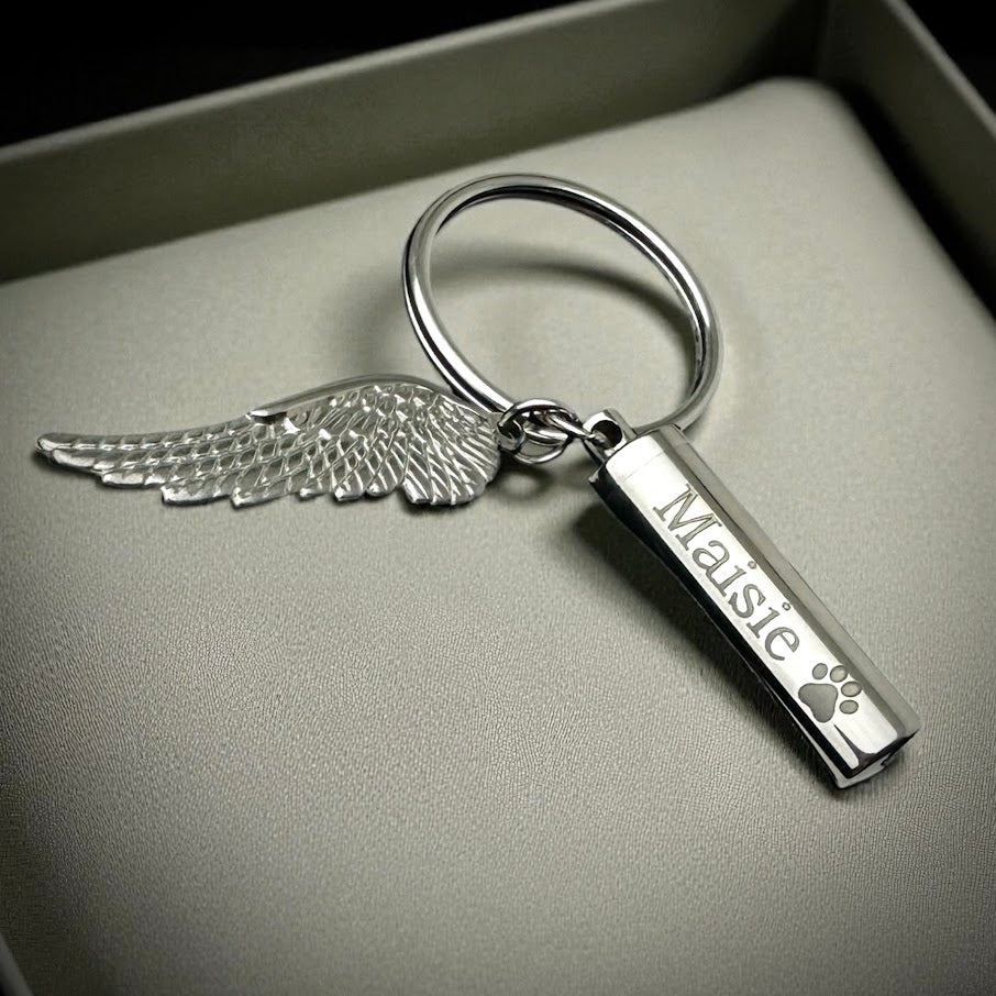 Self Filll winged Urn Keyring