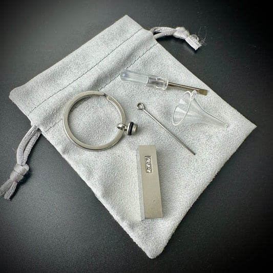 Self Fill Diamante bar Urn Keyring