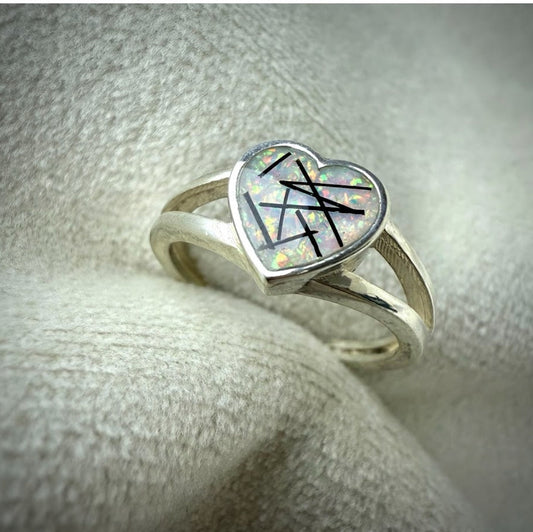 The Double band Heart Ring