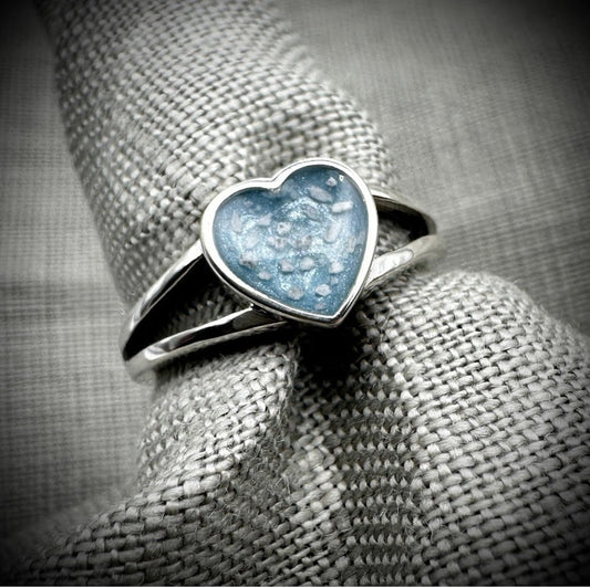 The Double band Heart Ring