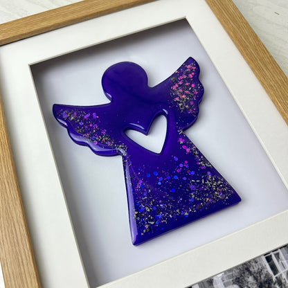 Photo Framed Memorial Ashes/Hair Angel