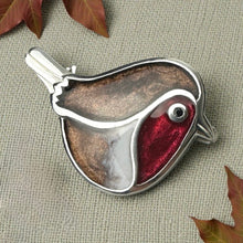 Sterling Silver Robin Brooch