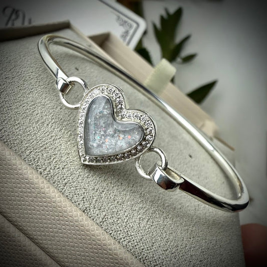 CZ Heart Bangle
