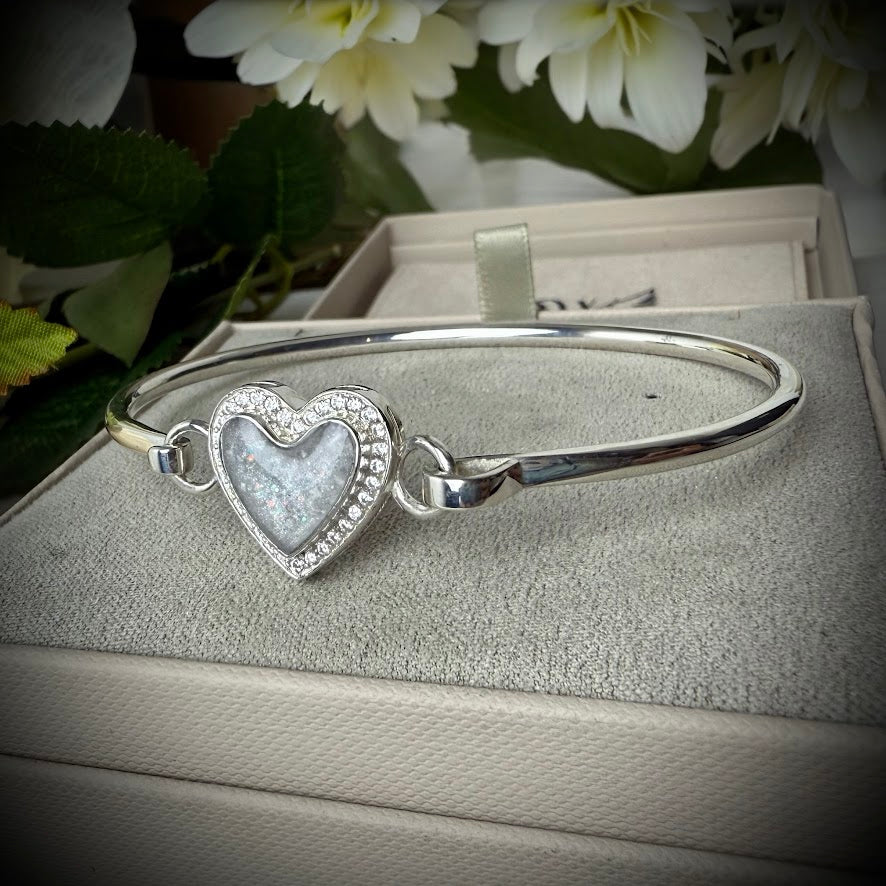 CZ Heart Bangle