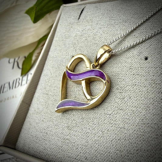 9ct Yellow Gold Heart Infinity Pendant