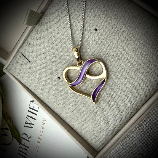9ct Yellow Gold Heart Infinity Pendant