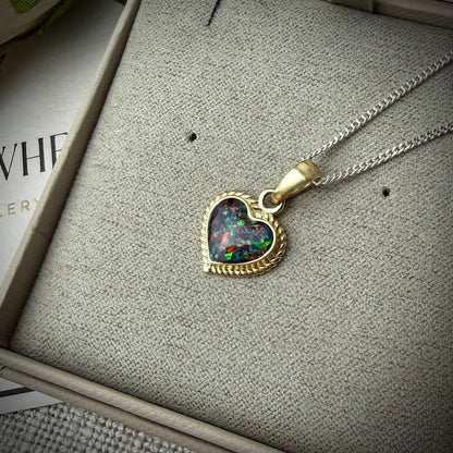 9ct Yellow Gold Rope Heart Pendant