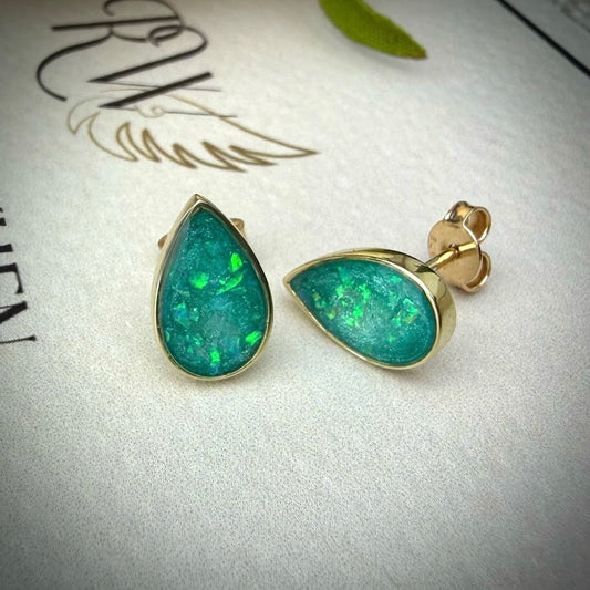 9ct Yellow Gold Teardrop Earrings