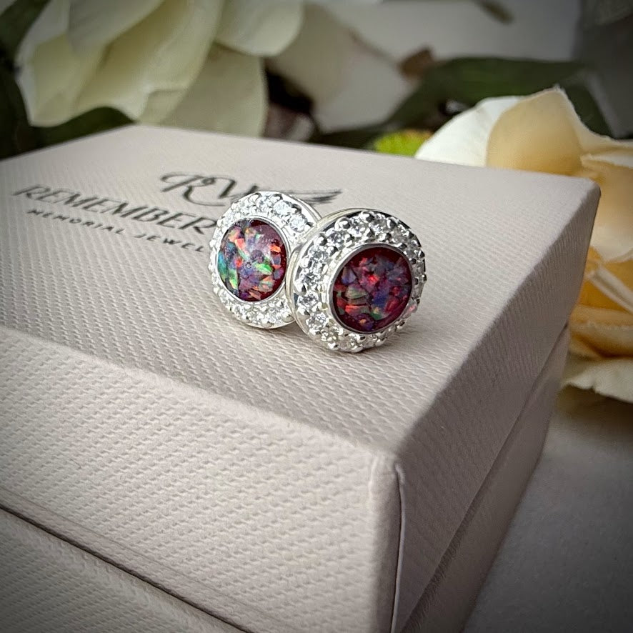 CZ Round Stud Earrings