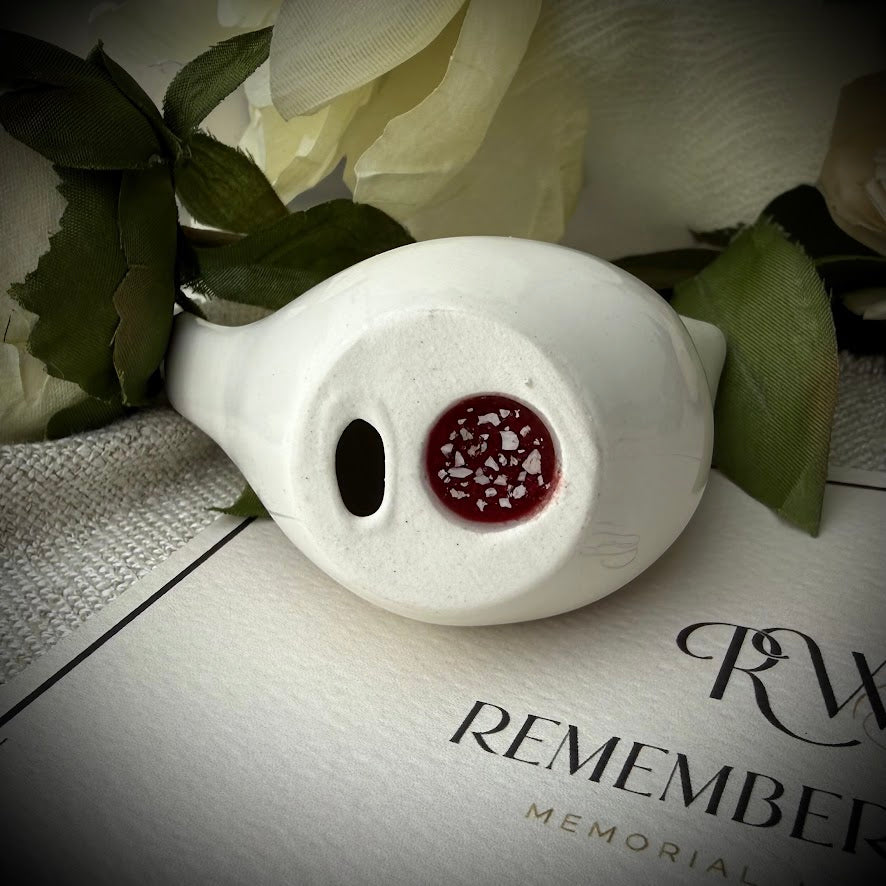 Ceramic memorial Ashes / hair Dove