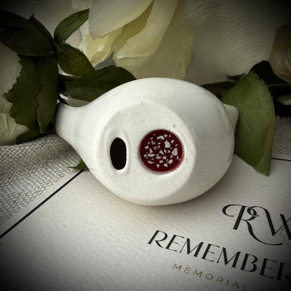 Ceramic memorial Ashes / hair Dove