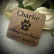 Engraved Wooden Ashes/Fur Keepsake Box