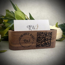 Engraved Wooden Business Card Holder