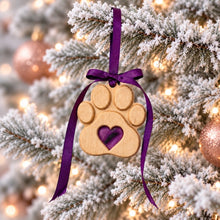 Personalised Wooden Memorial Paw Hanger