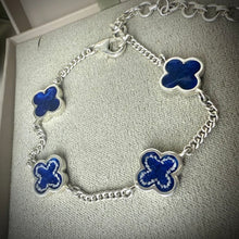 Sterling Silver 4 Clover Adjustable Bracelet