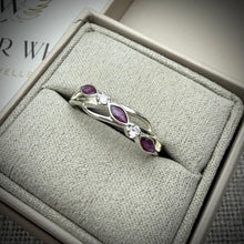 Sterling Silver Entwined Marquise Ring