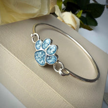Sterling Silver Paw Bangle