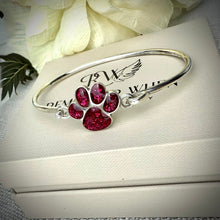 Sterling Silver Paw Bangle