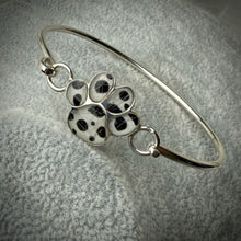 Sterling Silver Paw Bangle