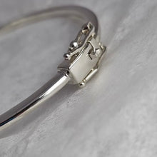 Sterling Silver Petite Heart Bangle