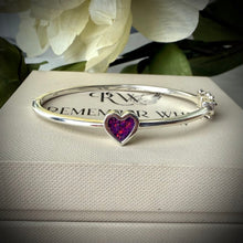 Sterling Silver Petite Heart Bangle