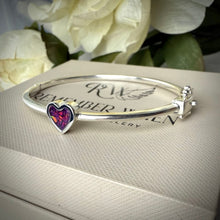 Sterling Silver Petite Heart Bangle