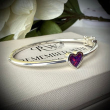 Sterling Silver Petite Heart Bangle