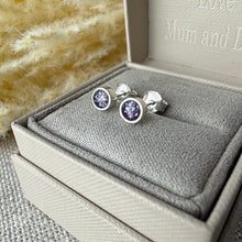 Sterling Silver Round Stud Earrings